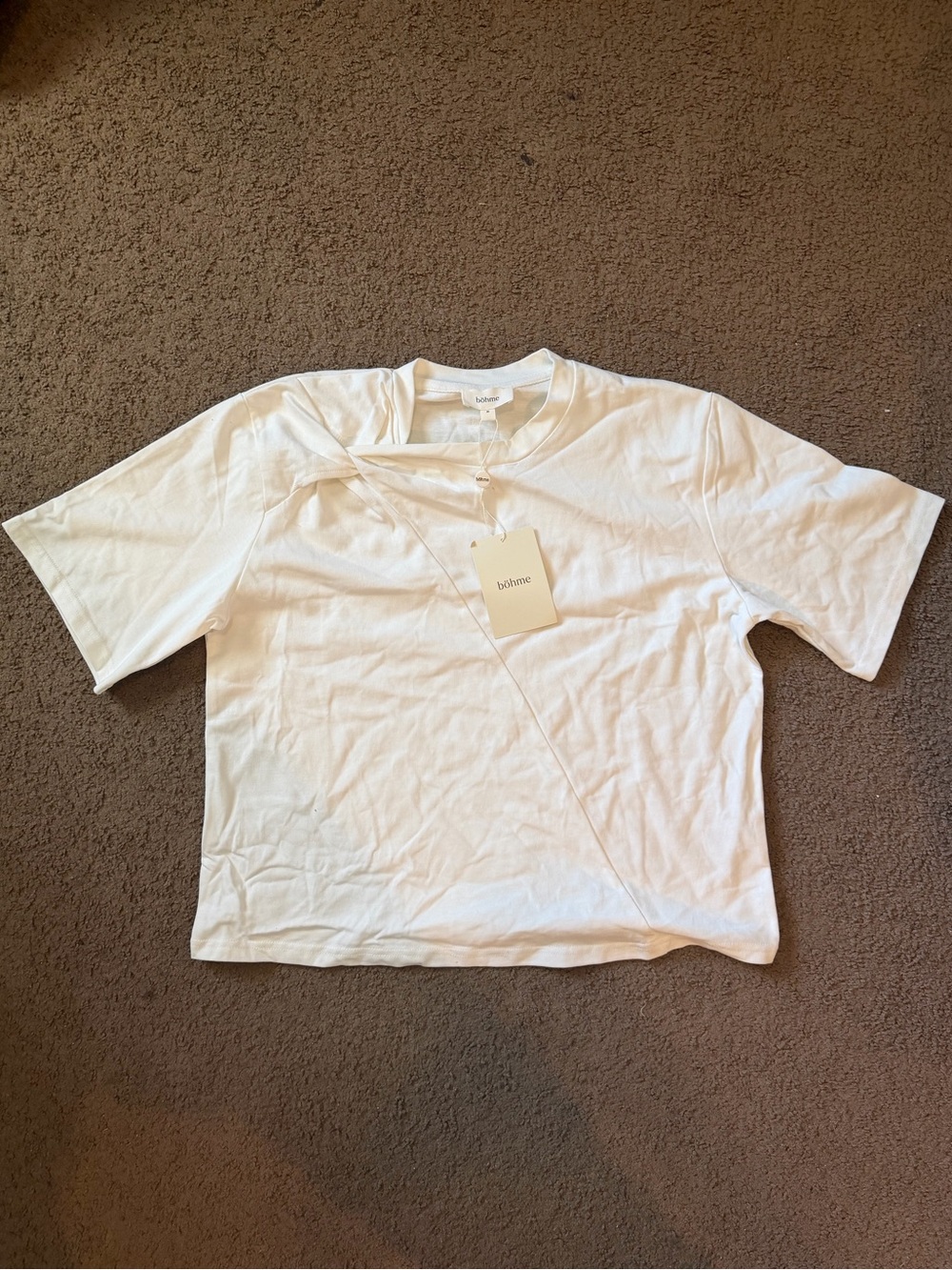 bohme White Short Sleeve Crewneck Tee with Tag